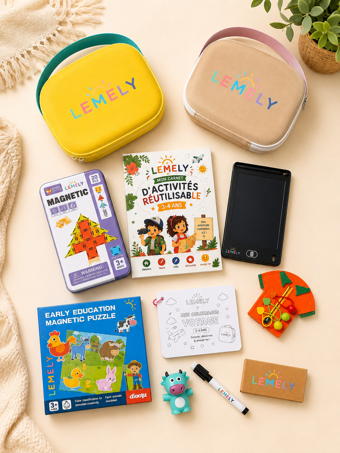 Kit de voyage enfant 3-4 ans sans écran | Lemely
